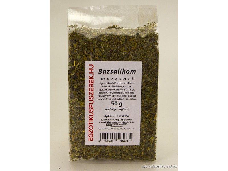Bazsalikom, morzsolt, 50 g